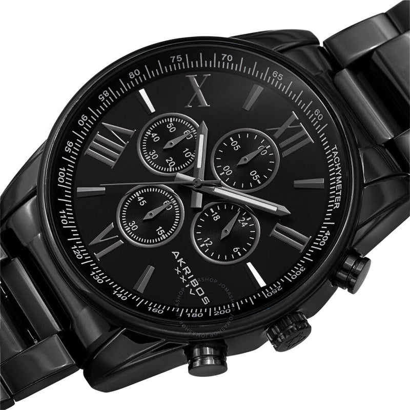 Akribos XXIV Chronograph Quartz Black Dial Men's Watch AK1072BK - The Watches Men & Co #2