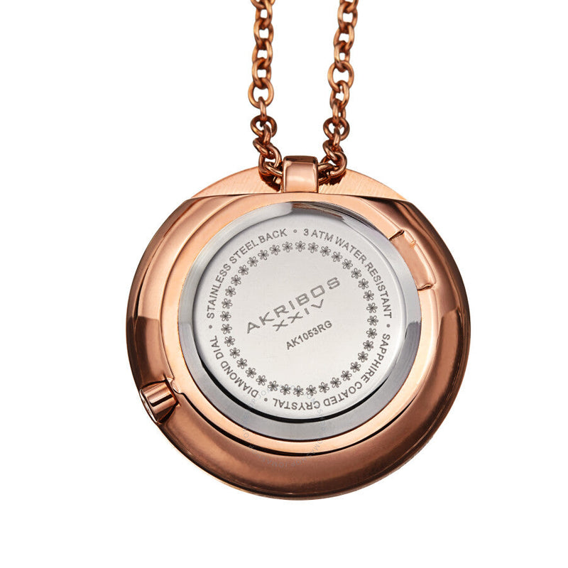 Akribos XXIV Diamond White Dial Ladies Watch AK1053RG - The Watches Men & Co #4