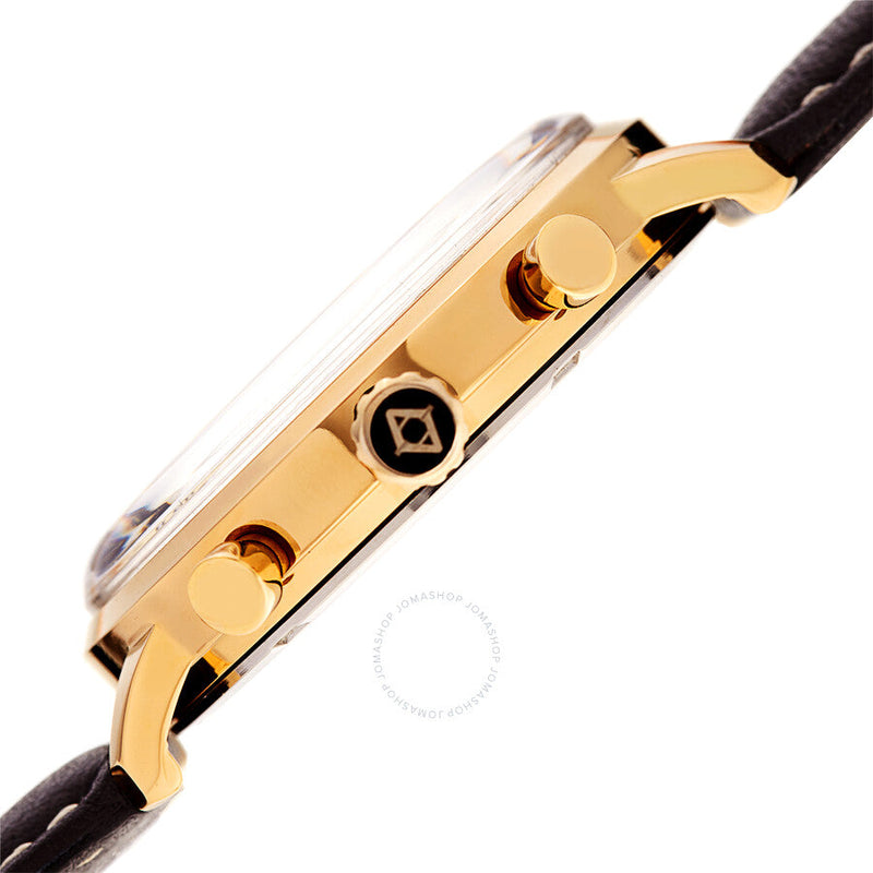 Akribos XXIV Dual Time Giold Dial Men's Watch AK1023YGBR - The Watches Men & Co #4