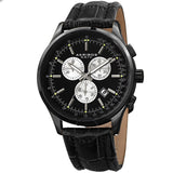 Akribos XXIV Enterprise Chronograph Quartz Black Dial Men's Watch P50132 - The Watches Men & Co