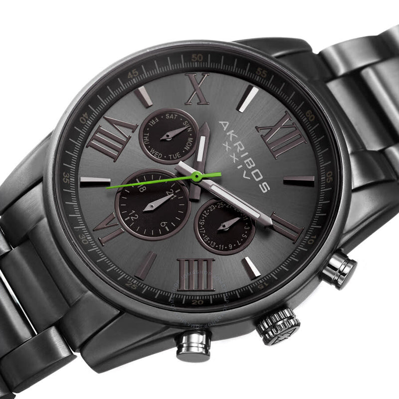 Akribos XXIV Enterprise Quartz Grey Dial Men's Watch P50153 - The Watches Men & Co #2