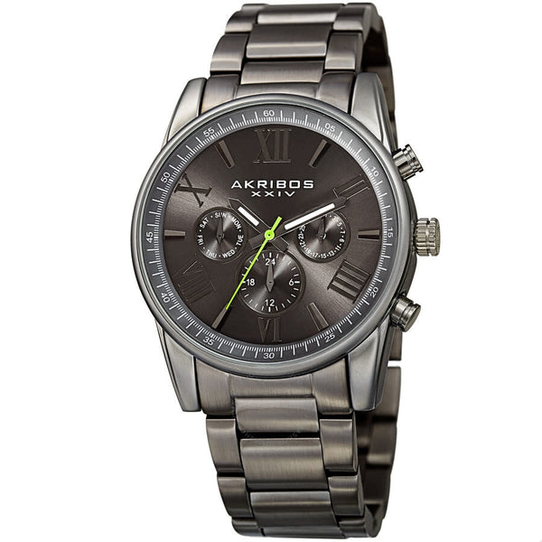 Akribos XXIV Enterprise Quartz Grey Dial Men's Watch P50153 - The Watches Men & Co
