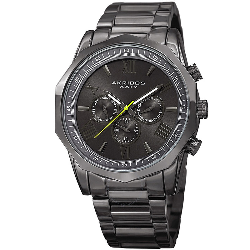 Akribos XXIV Enterprise Quartz Grey Dial Men's Watch P50162 - The Watches Men & Co
