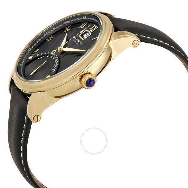 Akribos XXIV Essential Black Dial Men's Leather Watch AK913YG - The Watches Men & Co #2