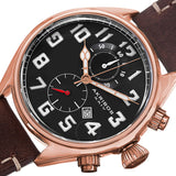 Akribos XXIV Essential Chronograph Black Dial Brown Leather Men's  Watch - The Watches Men & Co #2