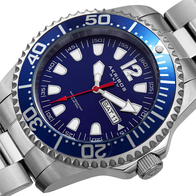 Akribos XXIV Extremis Quartz Blue Dial Men's Watch P50170 - The Watches Men & Co #2