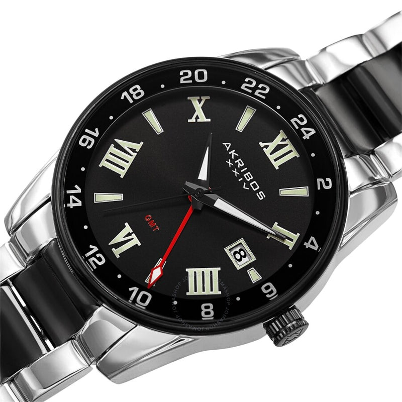 Akribos XXIV Quartz Black Dial Men's Watch AK1055TTB - The Watches Men & Co #2