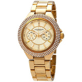 Akribos XXIV Gold Tone Dial Multi-function Ladies Watch AK789YG - The Watches Men & Co