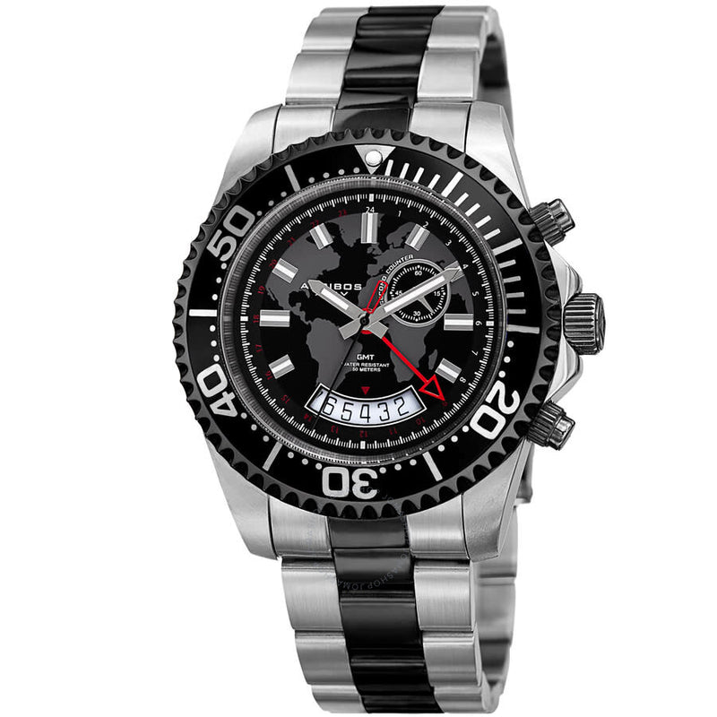 Akribos XXIV Men's Casual Quartz Black Dial Men's Watch P50173 - The Watches Men & Co