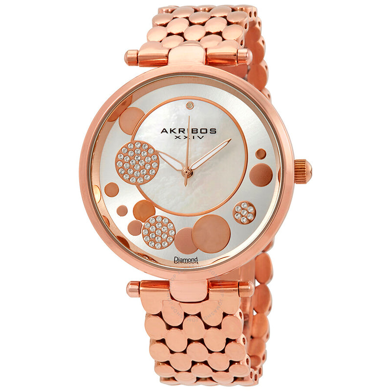 Akribos XXIV Mother of Pearl Dial Ladies Watch AK963RG - The Watches Men & Co