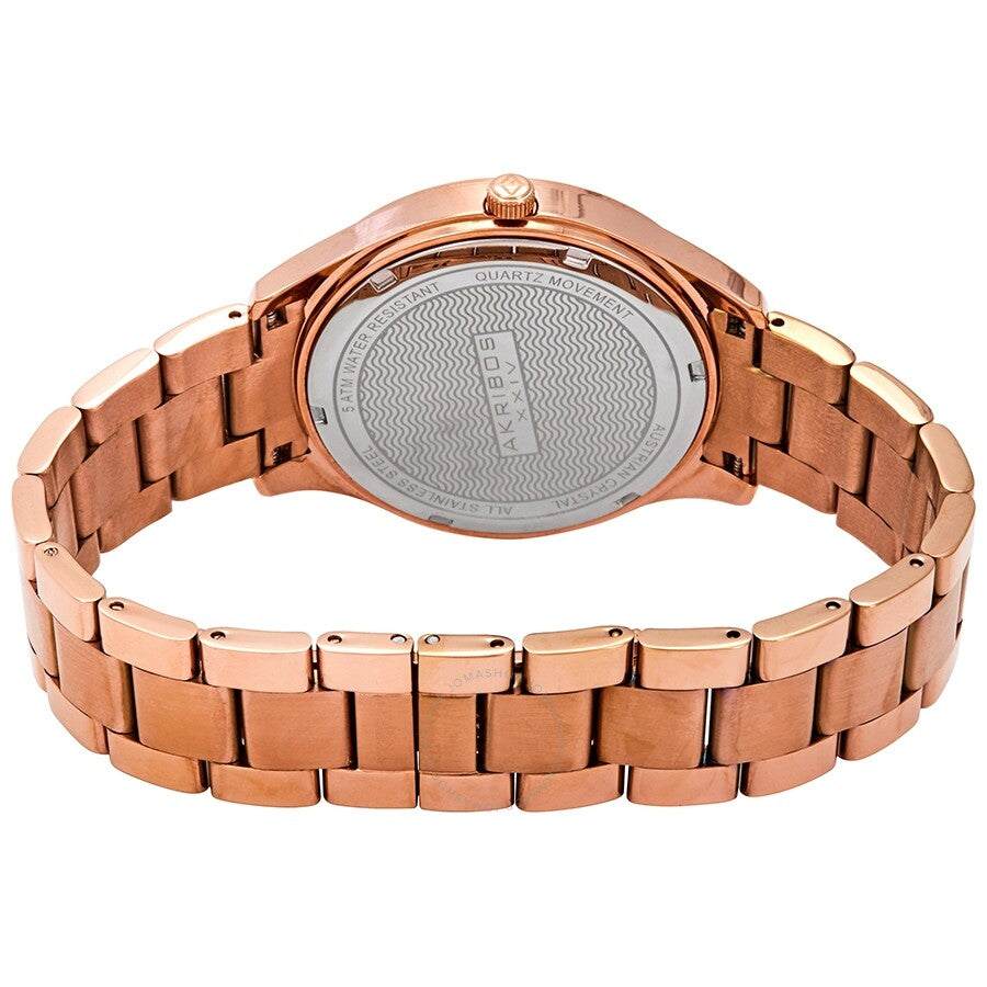 Akribos XXIV Mother of Pearl Dial Rose Gold-Tone Ladies Watch AK954RG - The Watches Men & Co #3