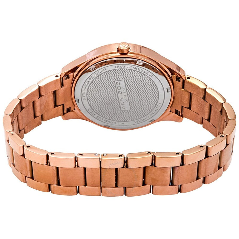 Akribos XXIV Mother of Pearl Dial Rose Gold-Tone Ladies Watch AK954RG - The Watches Men & Co #3
