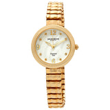 Akribos XXIV Mother of Pearl Dial Yellow Gold-tone Ladies Watch AK765YG - The Watches Men & Co