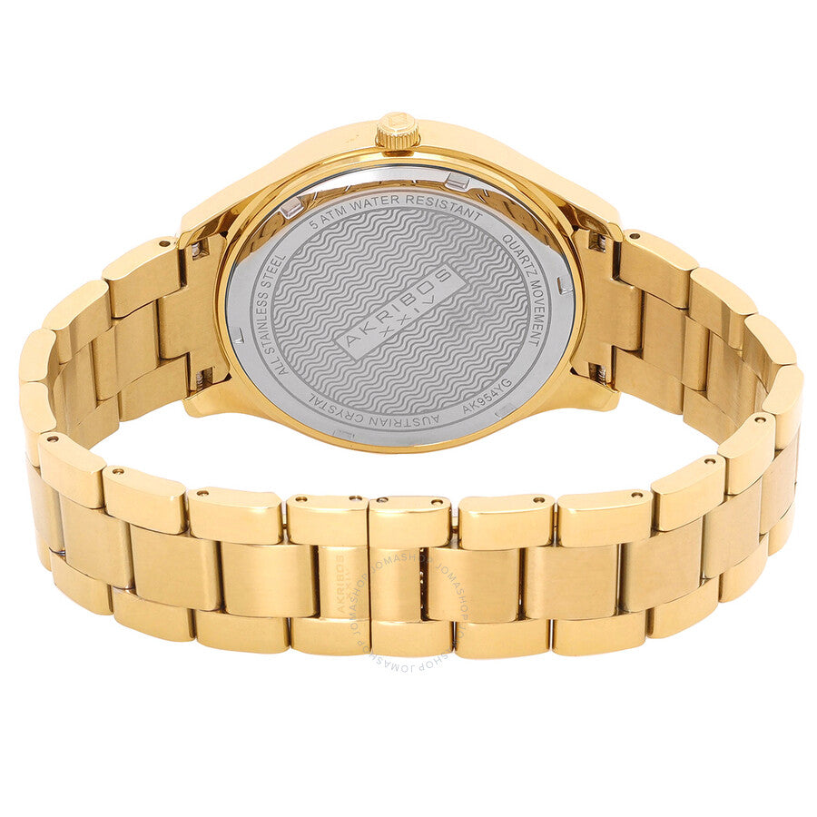 Akribos XXIV Mother of Pearl Gold-tone Ladies Watch AK954YG - The Watches Men & Co #3