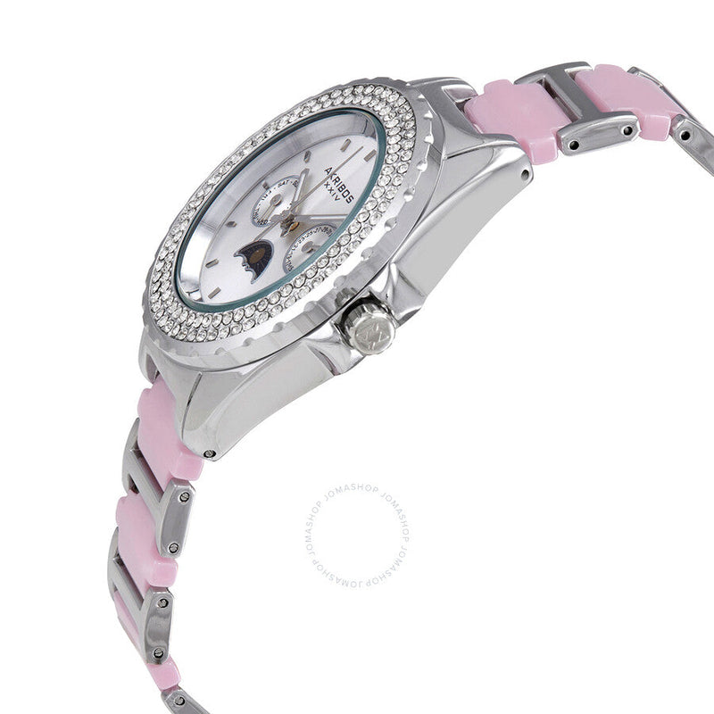 Akribos XXIV Multifunction Silver Dial Ladies Watch AK961SSPK - The Watches Men & Co #2