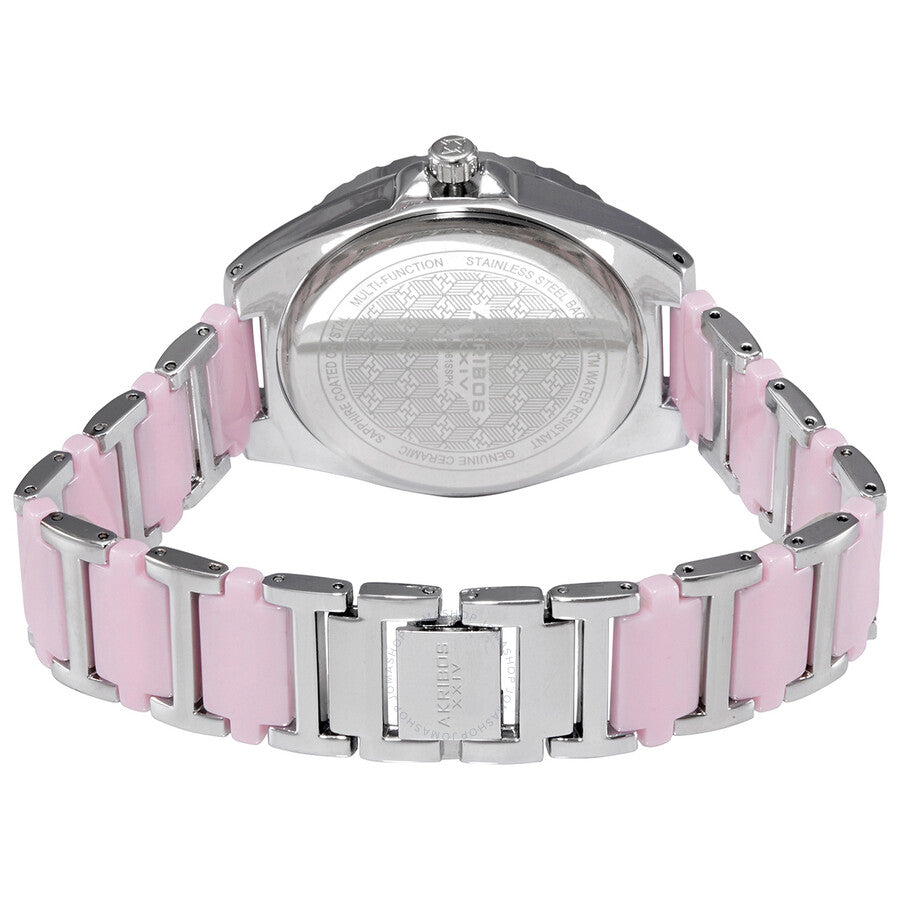Akribos XXIV Multifunction Silver Dial Ladies Watch AK961SSPK - The Watches Men & Co #3