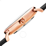 Akribos XXIV Quartz Black Dial Black Leather Ladies Watch AK1084BK - The Watches Men & Co #3