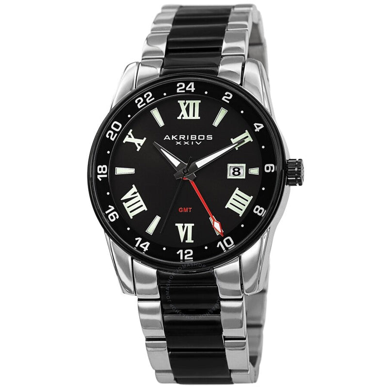 Akribos XXIV Quartz Black Dial Men's Watch AK1055TTB - The Watches Men & Co