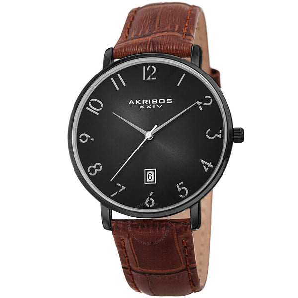 Akribos XXIV Quartz Black Dial Men's Watch AK1077BK - The Watches Men & Co