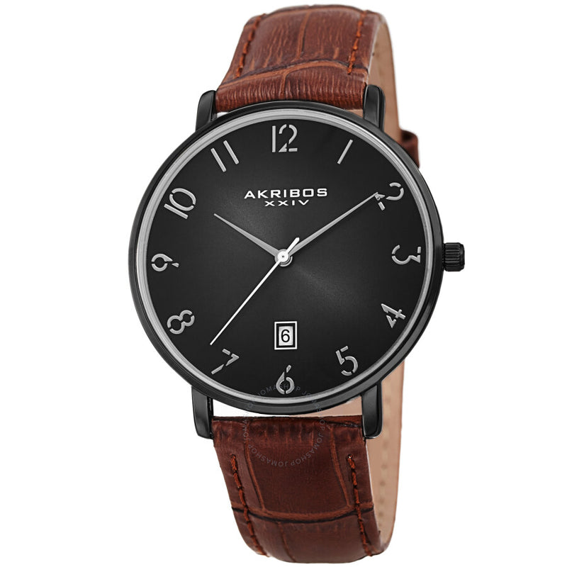 Akribos XXIV Quartz Black Dial Men's Watch AK1077BK - The Watches Men & Co