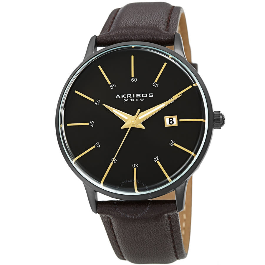 Akribos XXIV Quartz Black Dial Men's Watch AK1104BK-S - The Watches Men & Co