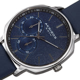 Akribos XXIV Quartz Blue Dial Blue Leather Men's Watch AK1022BU - The Watches Men & Co #2