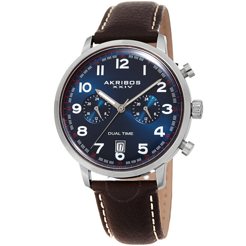 Akribos XXIV Quartz Blue Dial Men's Watch AK1023SSBU - The Watches Men & Co