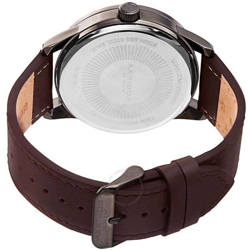 Akribos XXIV Quartz Blue Dial Men's Watch AK1079BUBR - The Watches Men & Co #4