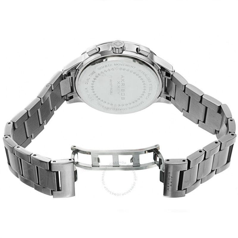 Akribos XXIV Quartz Blue Dial Stainless Steel Men's Watch AK1071SSBU - The Watches Men & Co #4