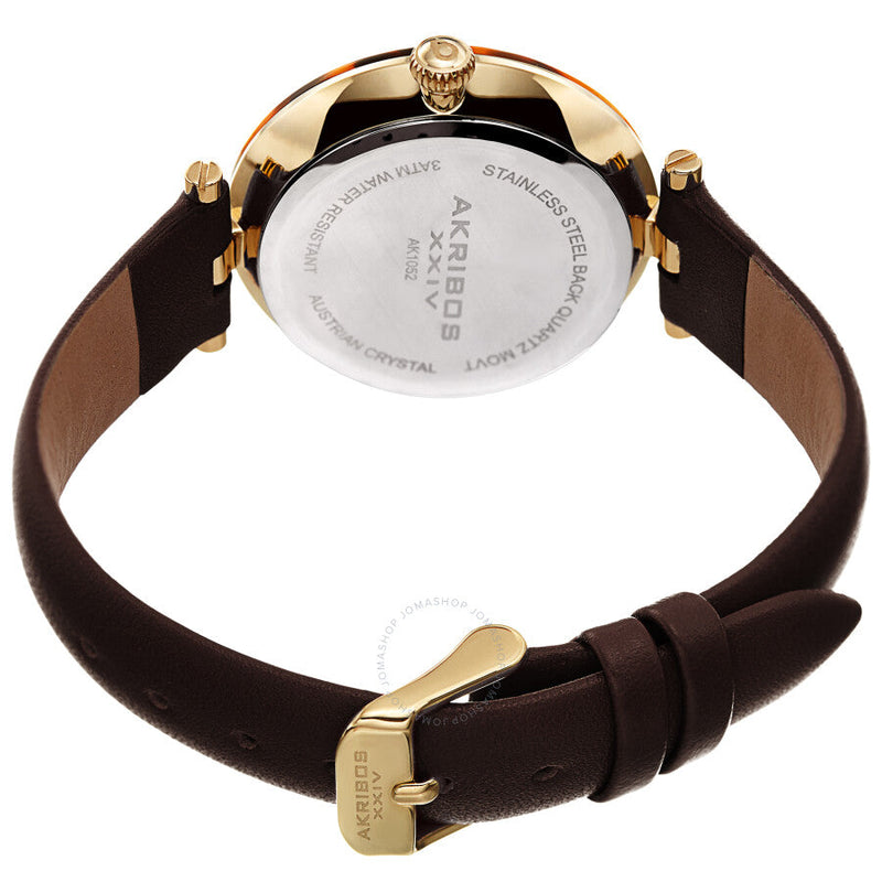 Akribos XXIV Quartz Brown Dial Ladies Watch AK1052BR - The Watches Men & Co #4
