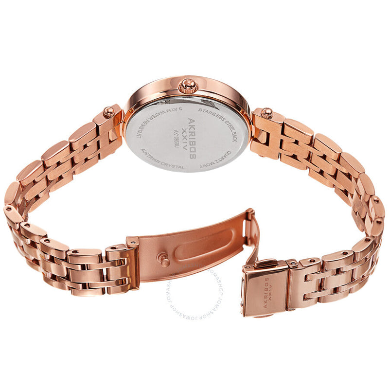 Akribos XXIV Quartz Crystal Blue Dial Ladies Watch AK1085BU - The Watches Men & Co #3