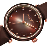 Akribos XXIV Quartz Crystal Brown Dial Ladies Watch AK1035BR - The Watches Men & Co #2
