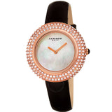 Akribos XXIV Quartz Crystal White Dial Ladies Watch AK1049BKR - The Watches Men & Co