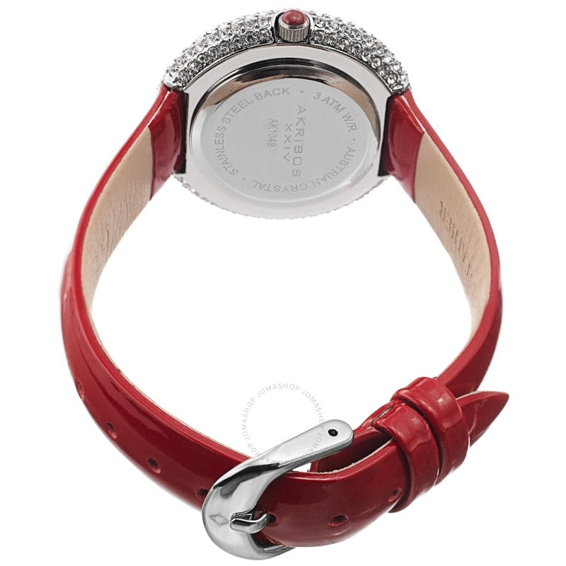 Akribos XXIV Quartz Crystal White Dial Ladies Watch AK1049RD - The Watches Men & Co #4