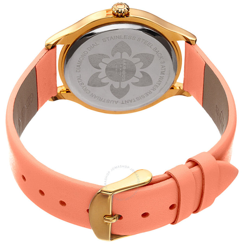 Akribos XXIV Quartz Diamond Crystal Silver Dial Ladies Watch AK1011PK - The Watches Men & Co #4