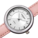 Akribos XXIV Quartz Diamond Crystal White Dial Ladies Watch AK1067PK - The Watches Men & Co #2