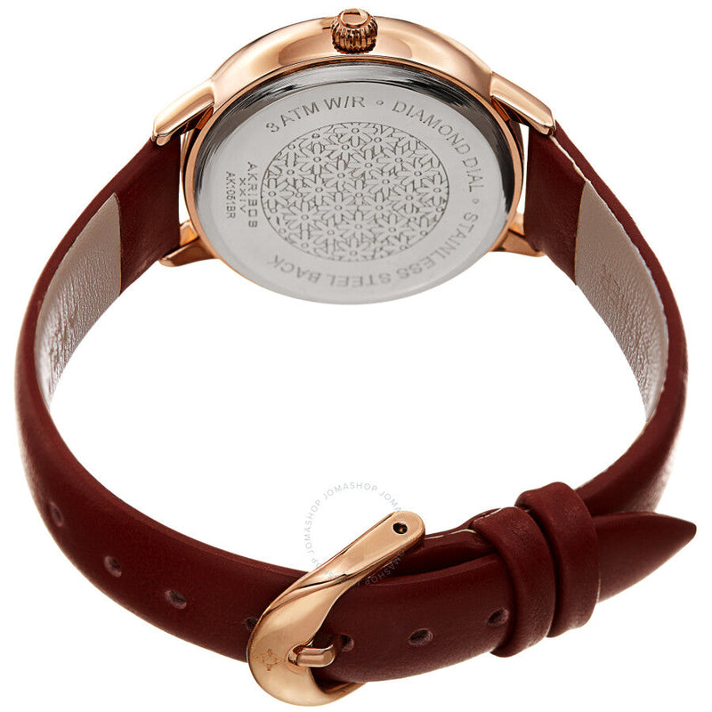 Akribos XXIV Quartz Diamond Silver Dial Ladies Watch AK1051BR - The Watches Men & Co #4