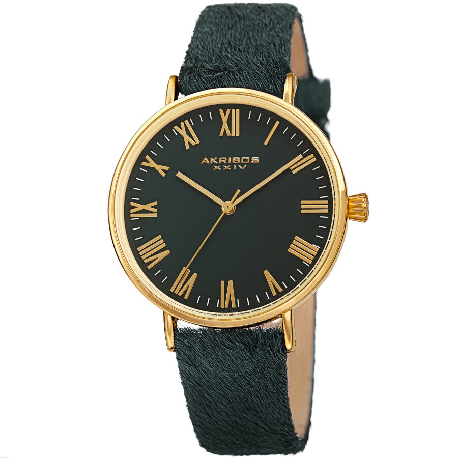 Akribos XXIV Quartz Green Dial Ladies Watch AK1081GN - The Watches Men & Co