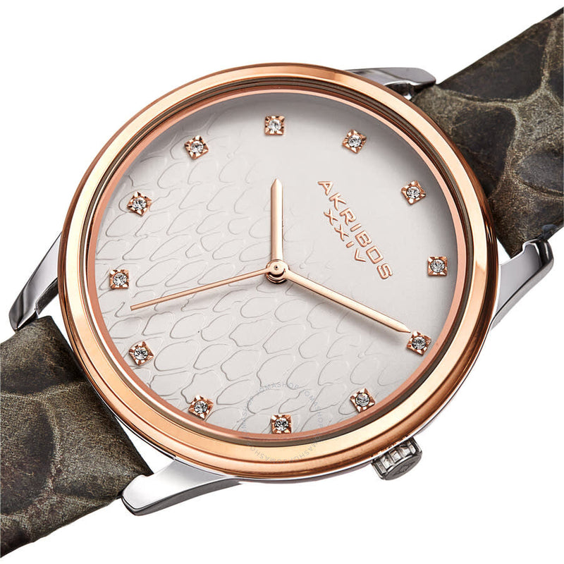Akribos XXIV Quartz Grey Dial Ladies Watch AK1115TTR - The Watches Men & Co #2
