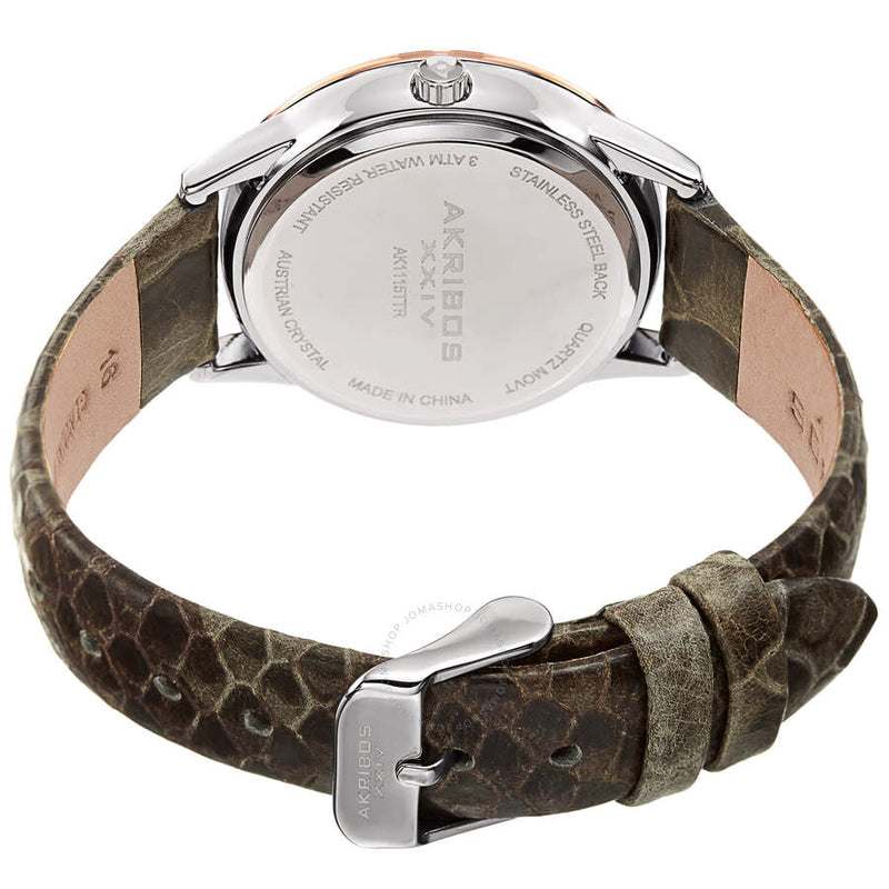 Akribos XXIV Quartz Grey Dial Ladies Watch AK1115TTR - The Watches Men & Co #4