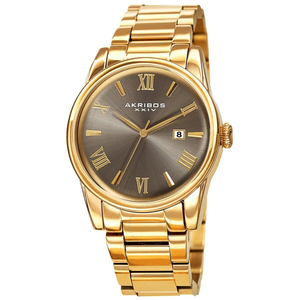 Akribos XXIV Quartz Grey Dial Men's Watch AK1056YGN - The Watches Men & Co