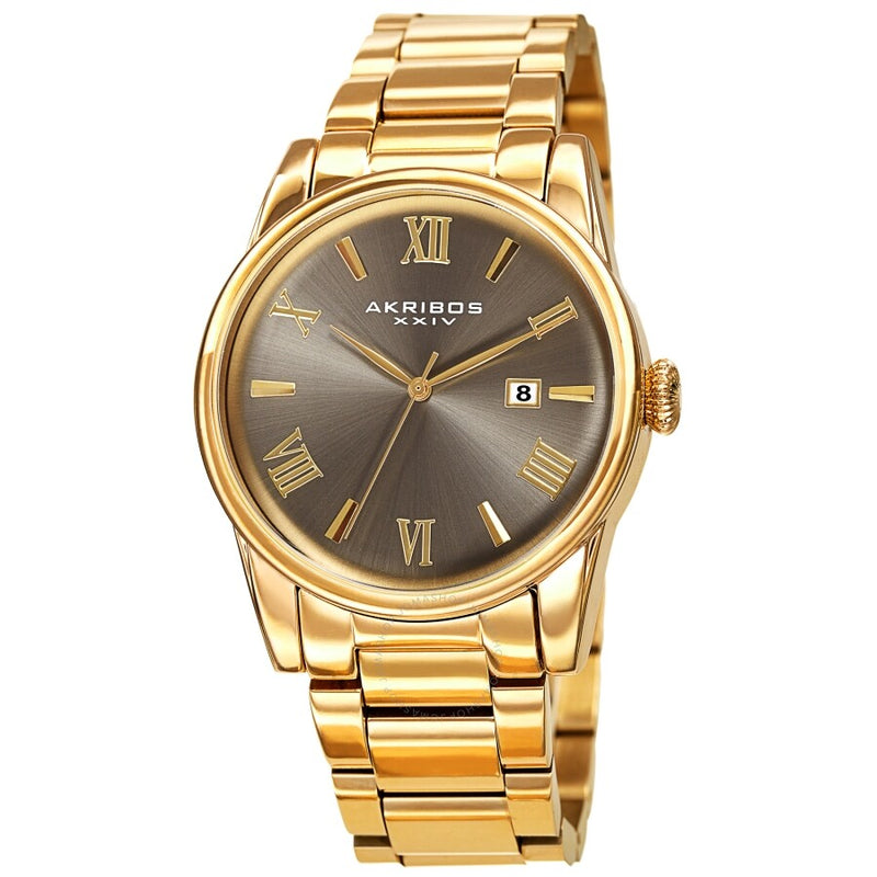 Akribos XXIV Quartz Grey Dial Men's Watch AK1056YGN - The Watches Men & Co