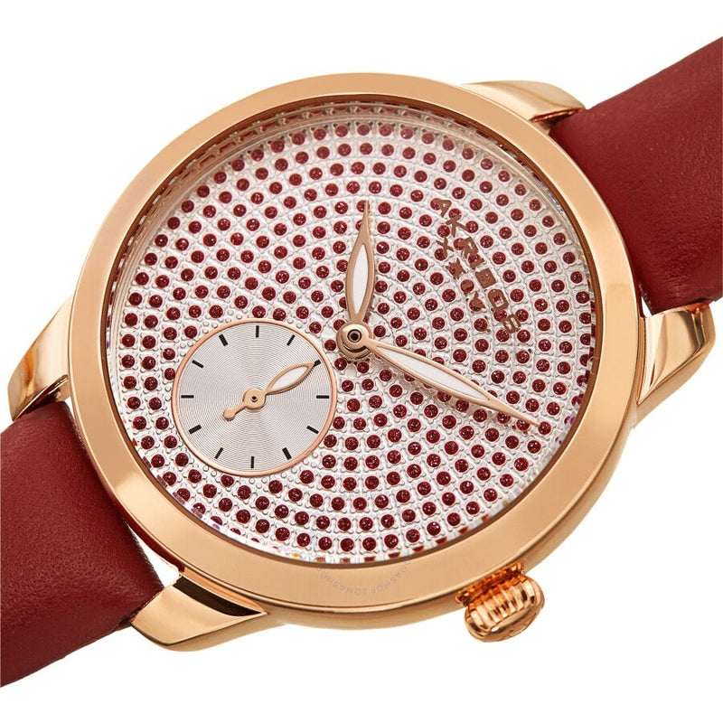 Akribos XXIV Quartz Red Crystal-set Dial Ladies Watch AK1089RD - The Watches Men & Co #2