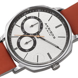 Akribos XXIV Quartz Silver Dial Brown Leather Men's Watch AK1022TN - The Watches Men & Co #2