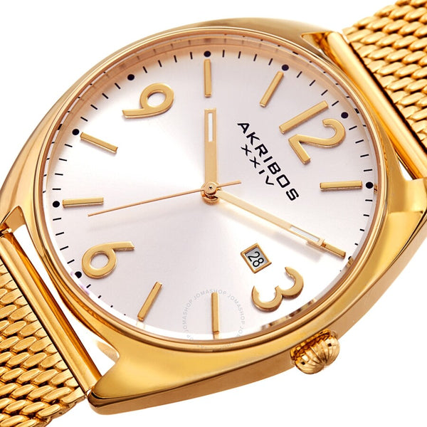 Akribos XXIV Quartz Silver Dial Men's Watch AK1026YG - The Watches Men & Co #2