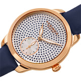 Akribos XXIV Quartz Silver Glitter Dot Dial Ladies Watch AK1089BU - The Watches Men & Co #2