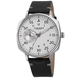 Akribos XXIV Quartz White Dial Black Leather Men's Watch AK1109SS - The Watches Men & Co