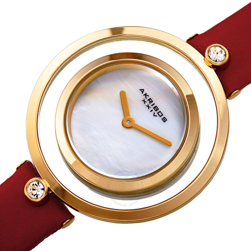 Akribos XXIV Quartz White Dial Ladies Watch AK1060RD - The Watches Men & Co #2
