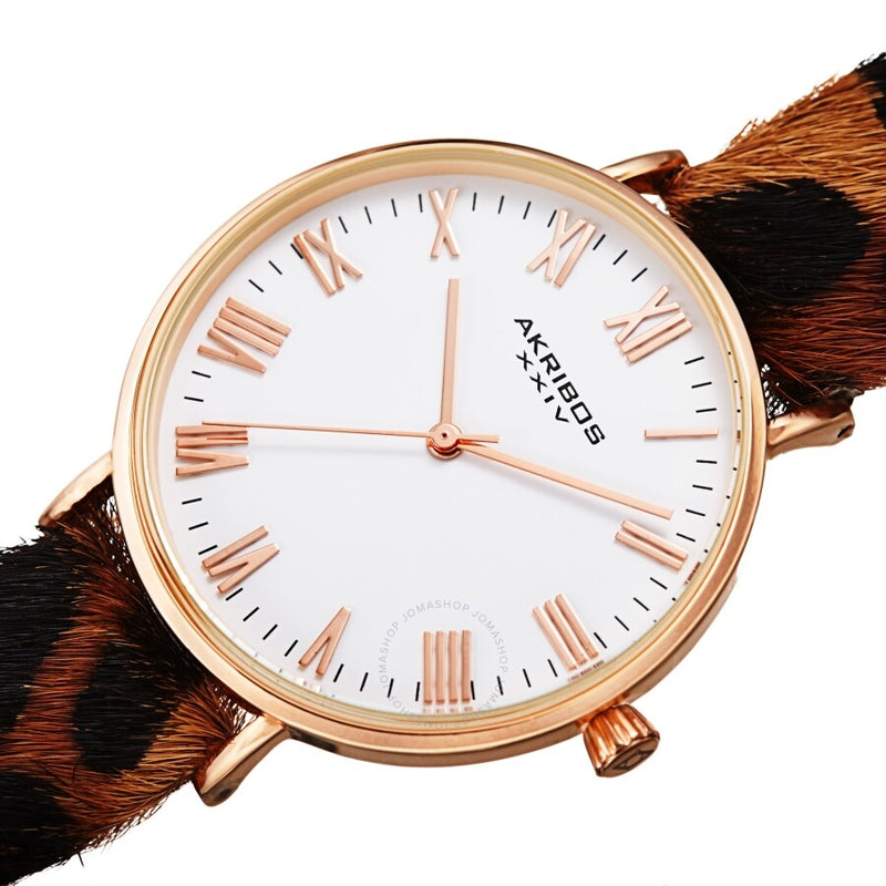 Akribos XXIV Quartz White Dial Ladies Watch AK1080RG - The Watches Men & Co #2