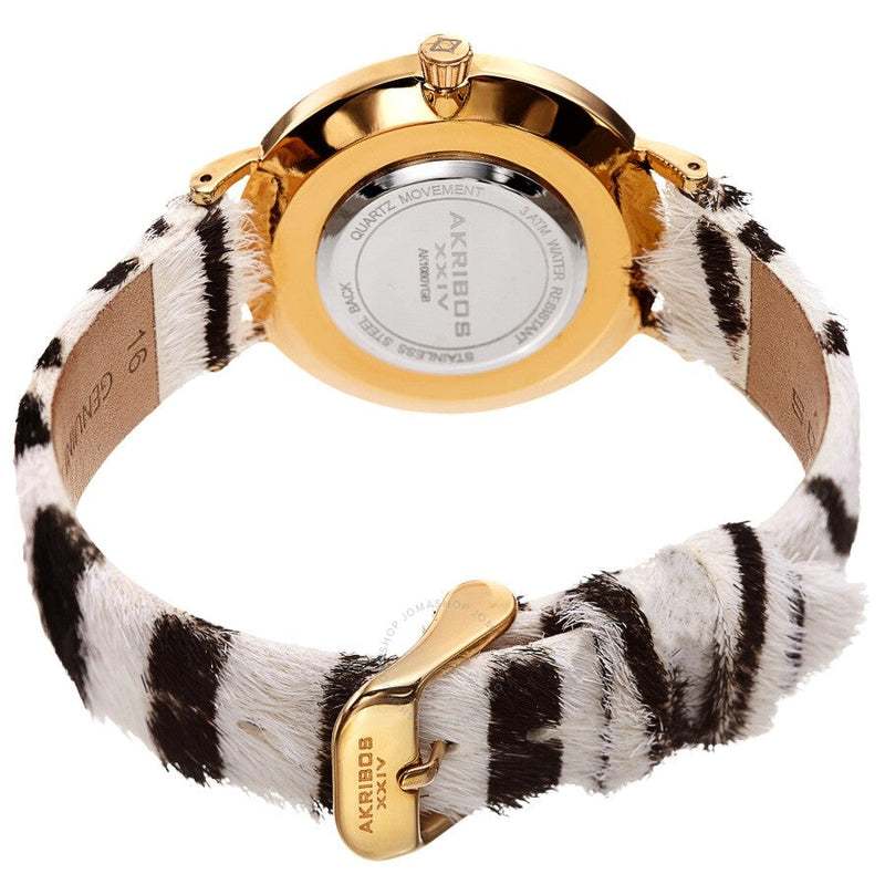 Akribos XXIV Quartz White Dial Ladies Watch AK1080YG - The Watches Men & Co #4